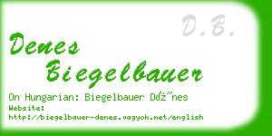 denes biegelbauer business card